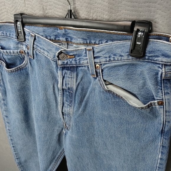 Levi's 501xx men's button fly blue jeans sz 36x34. 265 106pm - Picture 3 of 8